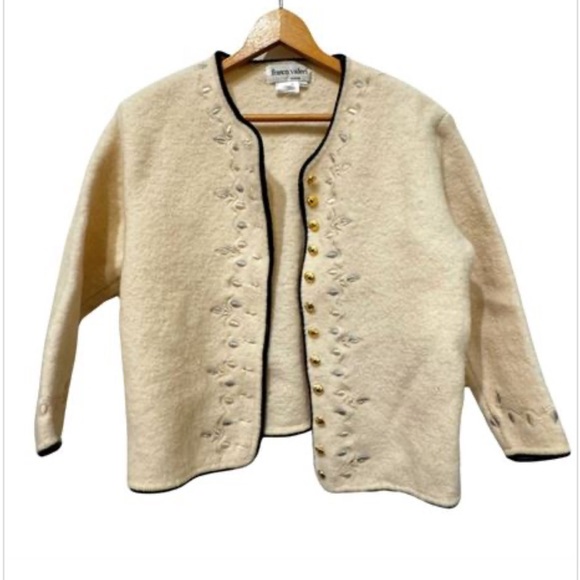 Franco Valeri ivory wool jacket blazer. - Picture 1 of 3